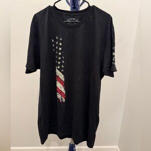 Grunt Style Mens Adult XXL black Short Sleeve Tee T Shirt American Flag USA 1776